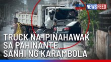 Truck na ipinahawak sa pahinante, sanhi ng karambola | GMA News Feed