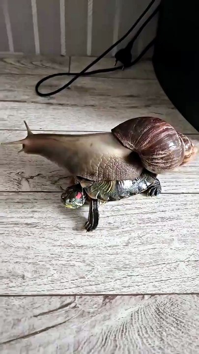 A snail on a turtle's shell 🔥 - video Dailymotion
