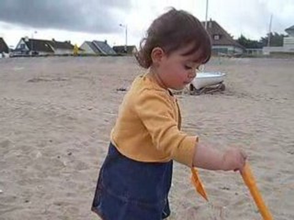 Angélina à la plage