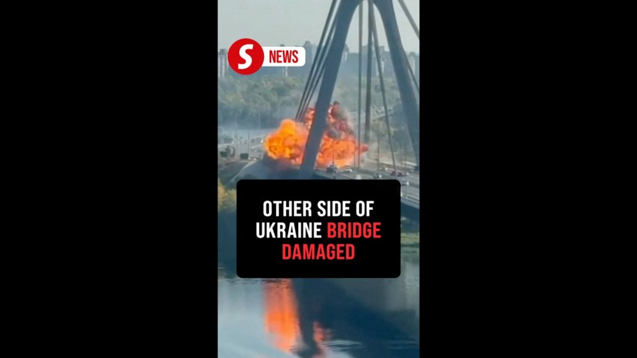 Kyiv main bridge hit again by Russian drones, now on the north side