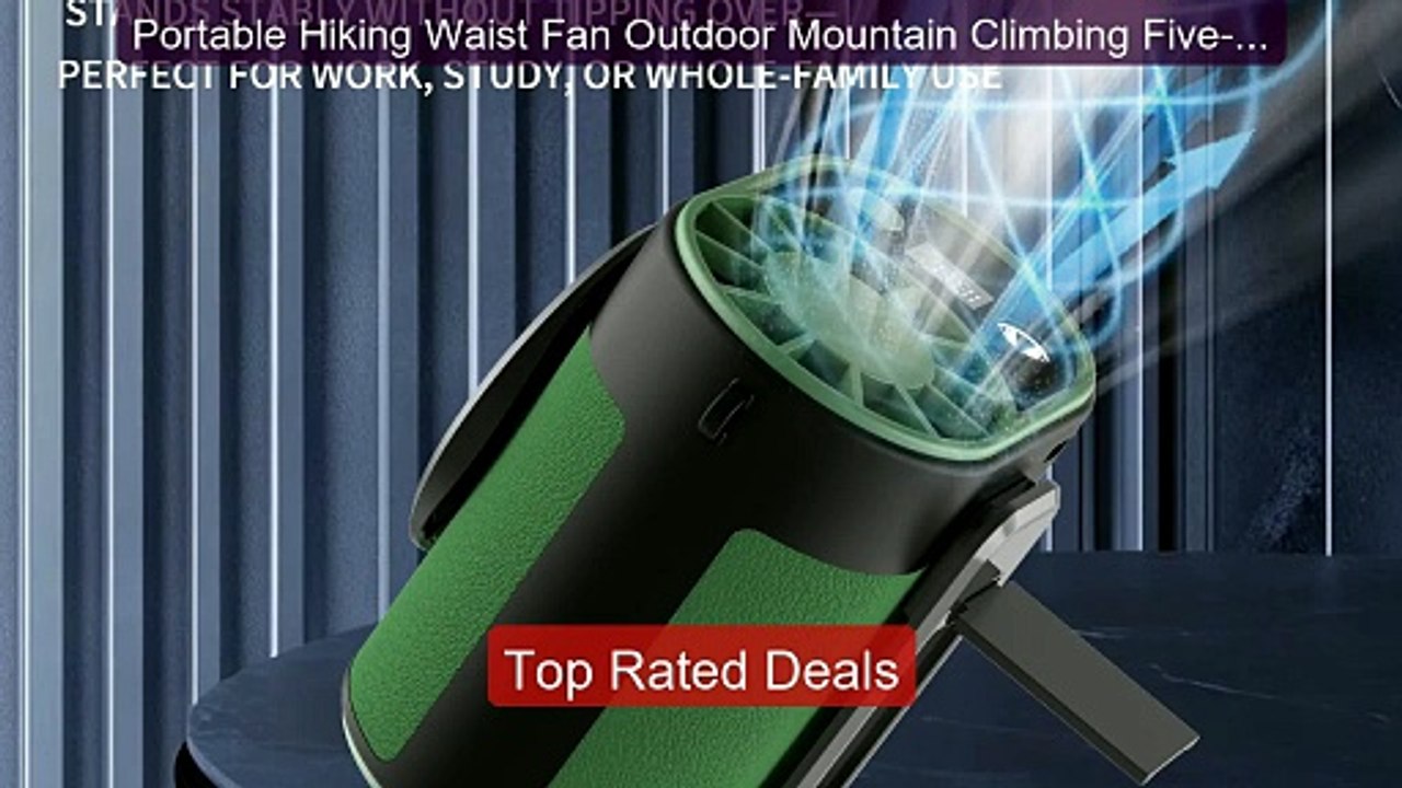 Portable Hiking Waist Fan Outdoor Mountain Climbing Five-Speed... -- Hot Deal 2026 | Limited Offer!