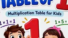 Table of 1 for Kids | Learn 1 Times Table | Multiplication for Kids