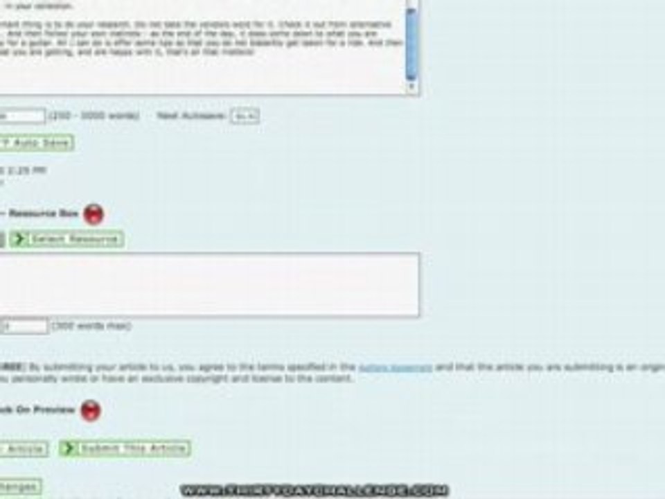 Upload An Article to Ezinearticles