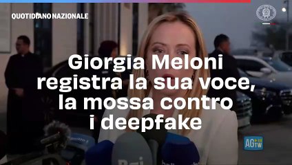 Giorgia Meloni registra la sua voce, la mossa contro i deepfake
