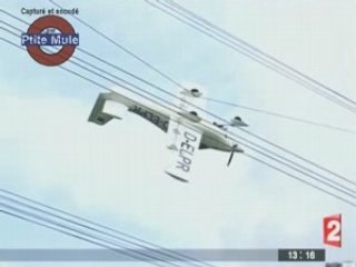 Un atterrissage sur une ligne à haute tension