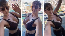 Hannah Brooks geniet van de vroege ochtend in Las Vegas en grapt over haar omgekeerde ritme voordat ze naar huis gaat