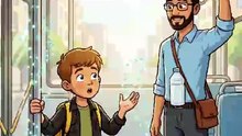 إيه اللي على عمود الأتوبيس؟