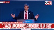 Caputo en modo campaña: "Le vamos a arrancar la cabeza como en octubre"