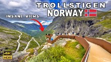 Trollstigen Viewpoint, Norway – Scenic Mountain Road, Waterfalls & 4K Drone Views