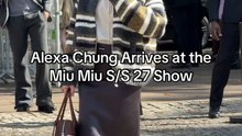 Alexa Chung Arrives at the Miu Miu S/S 27 Show
