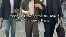 TXT's Yeonjun Greets Fans After Miu Miu Show in Paris