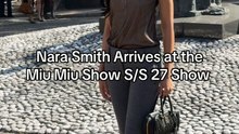 Nara Smith's Chic Arrival at the Miu Miu S/S 27 Show