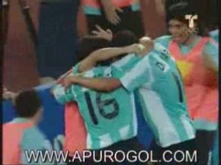 Argentina 3 Brasil 0 Goles Kun Aguero Riquelme