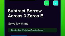 Grade 3 Subtraction: How to Subtract Across 3 Zeros Easily