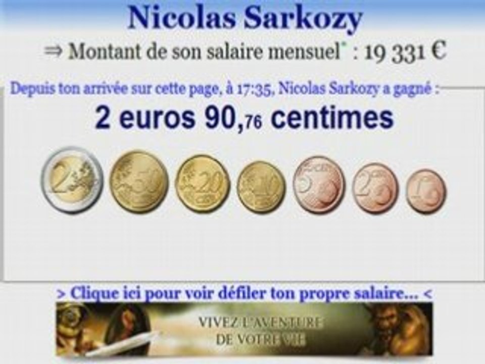 Salaire Nicolas Sarkozy