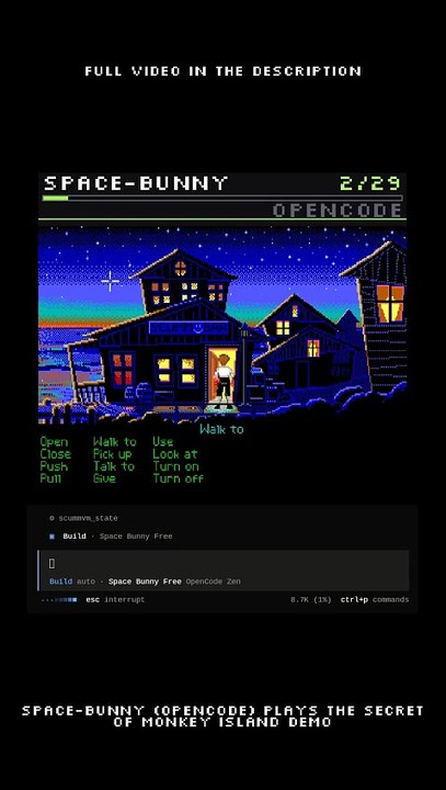 Space Bunny, a stealth model, plays The Secret of Monkey Island - video ...