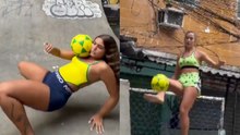 Brazilian women turn a favela street into their own soccer field with incredible skills