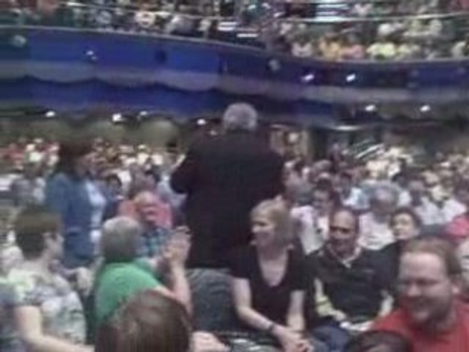 Mingling with the audience