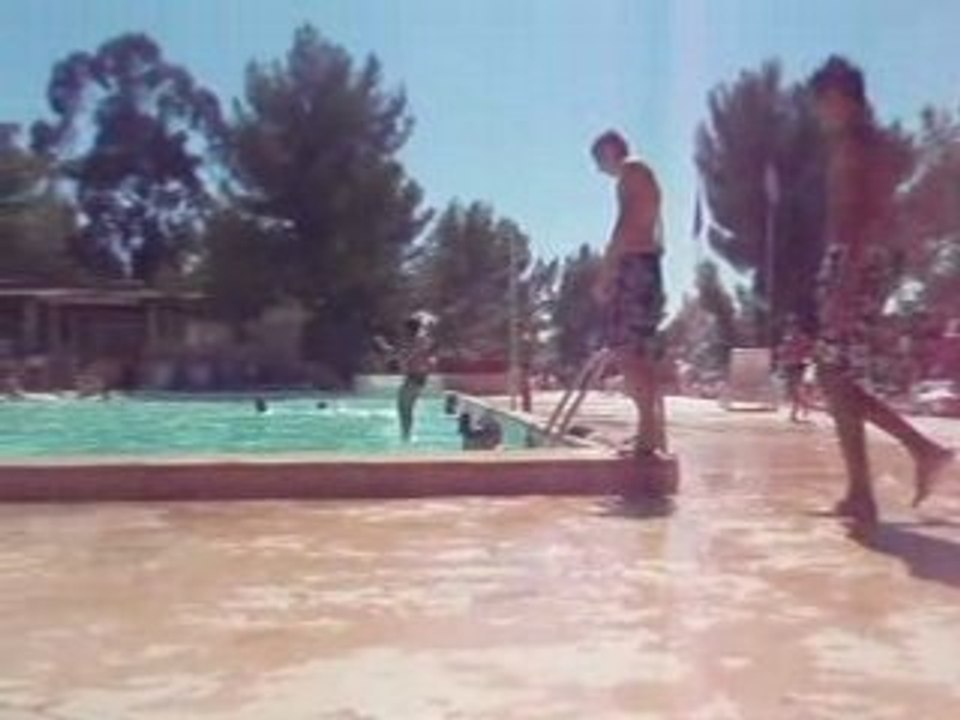 Aurélien à l'eau avec son trensate