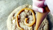 Cinnamon Apple Cookies with Caramel Drizzle Recipe