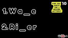 #NoGoogling 🚫🌐 Can You Guess The 2 Missing Letters? 🔠