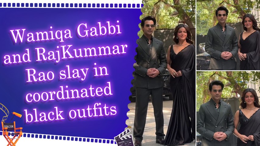 RajKummar Rao and Wamiqa Gabbi twin in black as they promote 'Prahaar' in Bandra