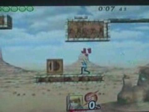 Samus sans armure smash dans le mille NIV 2