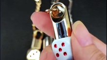 Creative Mini Dice-Shaped Coal Oil Lighter Keychain