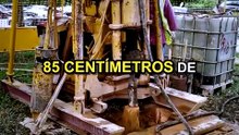 A rocha azulada a 640 metros que absorve som e permanece congelada