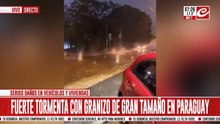 Impresionante tormenta con granizo causa destrozos en Paraguay