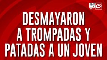 Tremendo video: lo desmayan a patadas y trompadas a la salida de un boliche