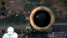 Scoped shot from far away, boom and smoke erupted
