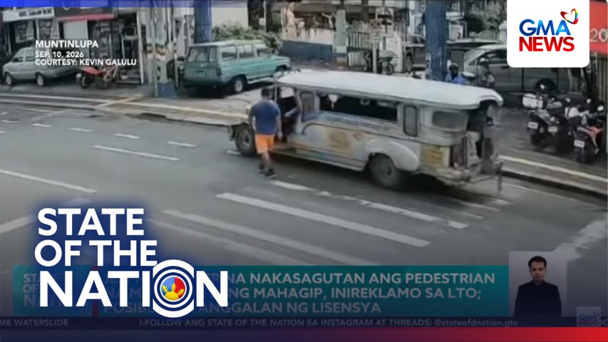 Jeepney driver na nakasagutan ang pedestrian na muntik niyang mahagip, inireklamo sa LTO | SONA