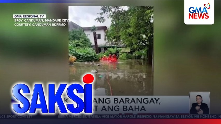 Purok sa isang barangay, abot-balikat ang baha | Saksi