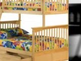 Twin over Full Bunk Beds in Maple, Walnut, Oak, and White