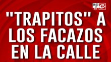 A los facazos limpios: brutal pelea de "trapitos" genera pánico entre los vecinos