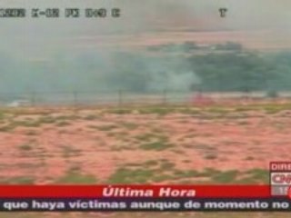 Smoke rises from plane crash Spainair august 2008