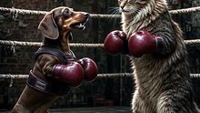 patou vs saucisse !!!! Le combat du siècle ^^