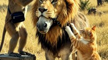 When the Prank Goes Right: Monkey & Cat's Epic Safari Laughs! 🕶️🐱