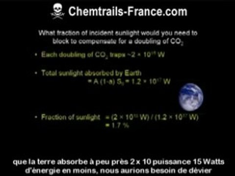 Géoingénierie 1-3 Chemtrails conférence Ken Caldeira