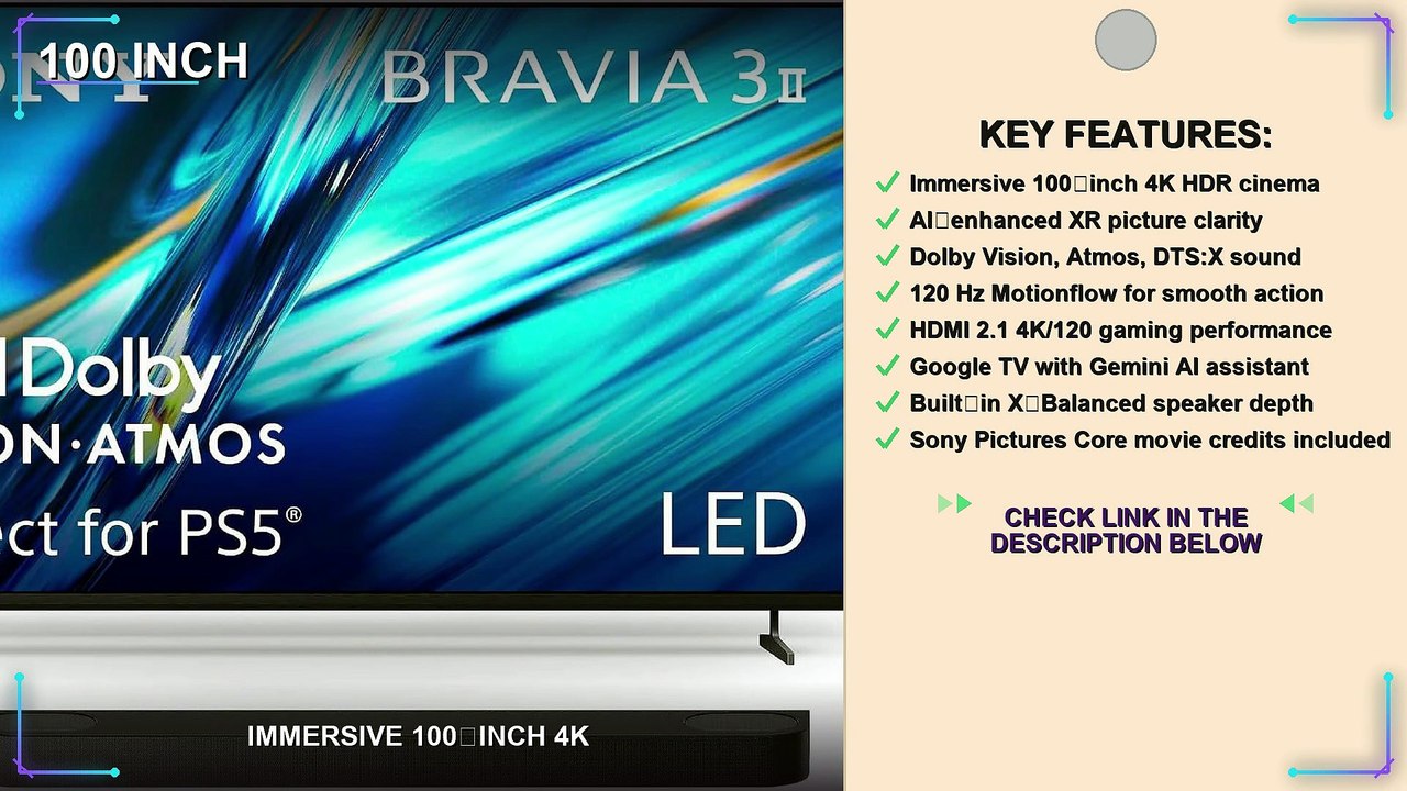 Sony 100 Inch BRAVIA 3 II LED 4K HDR Smart Google TV wi Review – Pros ...