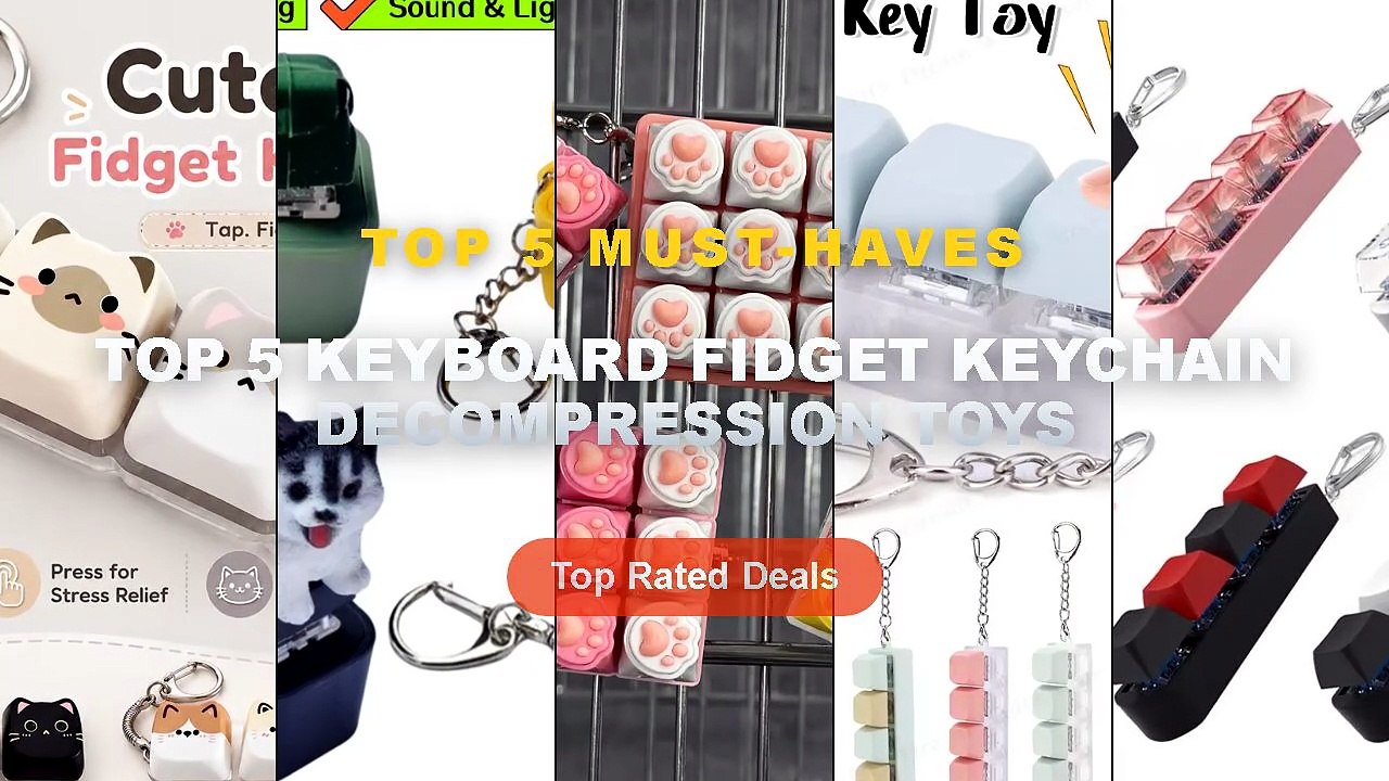 Top 5 Keyboard Fidget Keychain Decompression Toys: Top 5 Best Sellers ...