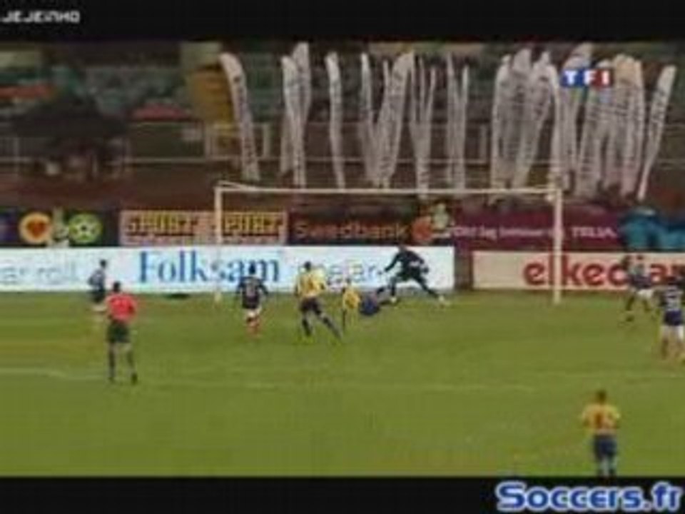 Suede-France 1-0 Larsson