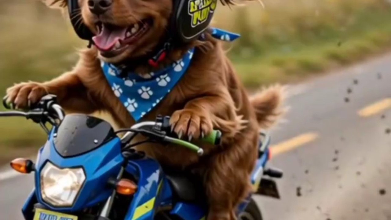 Cat vs Dog Bike Race 😂 | Funny Animal Racing Video 2026 | Try Not To ...