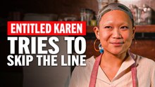 Spoiled Karen Cuts the Line and Acts Like She’s Special