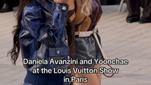 Daniela Avanzini & Katseye's Yoonchae at the Louis Vuitton Show in Paris