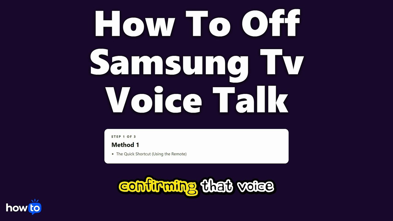 How to off samsung tv voice talk (Step by Step) - video Dailymotion