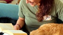 Volunteer Reads to Shelter Dogs — One Puppy Crawls In 🐾