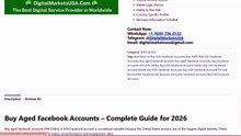 Top 13 Websites To Buy Aged Facebook Accounts (New & Bulk)