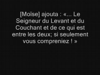 Moise se rendit au Pharaon